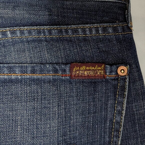 7 For All Mankind Size 27 Medium Wash Boot Cut Jeans - Picture 4 of 16